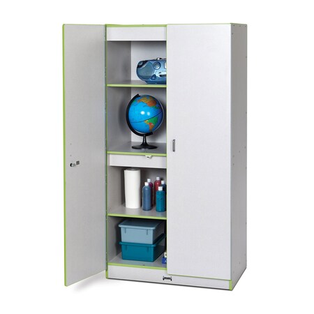 Jonti-Craft Rainbow Accents Storage Cabinet, Key Lime Green 5950JC130